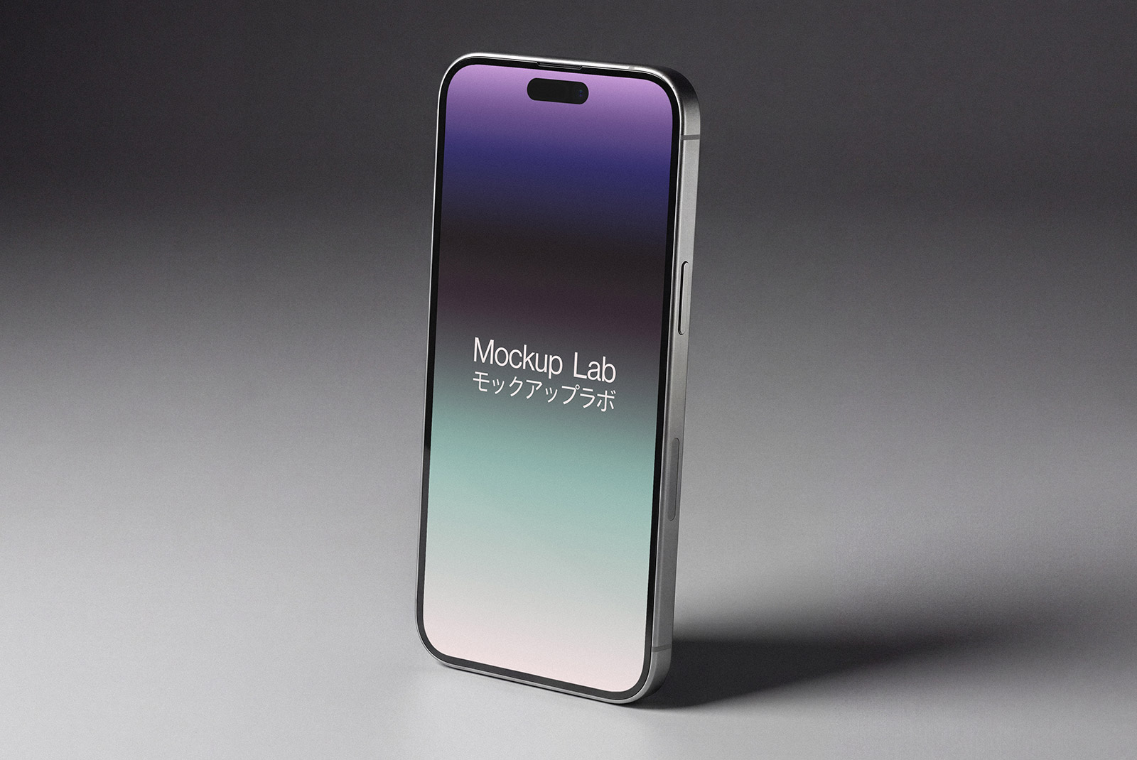 Front view of the iPhone 14ML mockup with a customizable screen on a clean background.